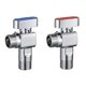 thumbnail image 1 of SUBMARINE Angle Stop Valve, Brass Material, 1/2'' Inlet and Outlet Caliber, 1/4 Turn Shut Off Valve, With 3/8'' Adapter, for Hot and Cold Water（2 Pack）, 1 of 5