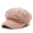 Pink, variant on Women Faux Fur Beret Hat Plush Warm Winter Newsboy Cap