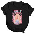 thumbnail image 2 of Women Dolly Country Music Legend Shirts Graphic T Shirts Vintage Crewneck Tee Short Sleeve Casual Loose Fit Retro Shirt Top, 2 of 5