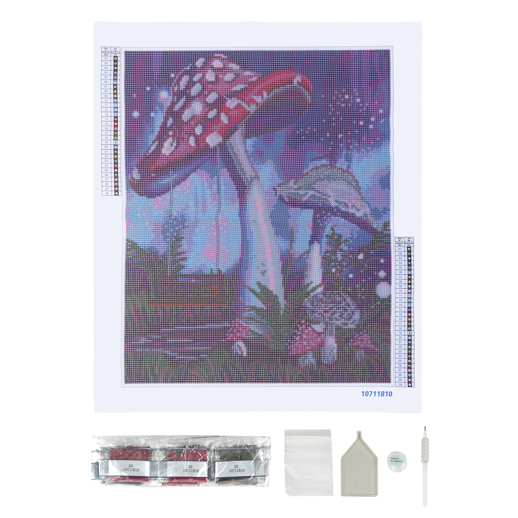Mushrooms Painting Diamond Art Kit by Make Market – Full Drill with Gems & Tools - 16" x 20" Canvas - 6 Pack