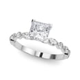 thumbnail image 3 of Sprico Jewel 14K White Gold Plated 1.9 Ct Princess Cut Moissanite Ring - Luxurious Multi-Stone Engagement Ring - Classic Solitaire with Accent Design - Beautiful Wedding Band with Moissanite, 3 of 3