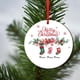 thumbnail image 3 of Adorno navideño redondo de madera • Colgante decorativo para calcetines de regalo • Recuerdo navideño • Decoración festiva del árbol • Exposición de repisa, 3 of 6