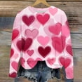 thumbnail image 1 of Jsaierl Chandails en Molleton pour Femmes Saint-Valentin Mignons Imprimé Cœur Chandails en Molleton Tendance Chandail Col Rond Décontracté Manches Longues pour Femmes, 1 of 4