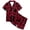 Brick Red, variant on Toddler Outfits for Girls 2 Piece Halloween Stylish Print Short Sleeve Lapel Breathable Top And Shorts At Home Wear Baby Girls' Clothing Sets 2 Years-3 Years