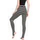 thumbnail image 5 of Leggings de yoga de cintura alta con estribos estampados Allegra K Rayas grises negras XL, 5 of 7