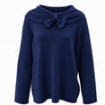 thumbnail image 5 of Tqcoqu Womens Bow Tie Plus Size Sweater, Crew Neck Long Sleeve Fall Knit Pullover Sweaters Fashion Y2k Casual Fit Sweaters,Women's S-XXXXXL, 5 of 7
