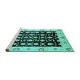 thumbnail image 2 of Ahgly Company Machine Washable Indoor Rectangle Oriental Turquoise Blue Traditional Area Rugs, 4' x 6', 2 of 4