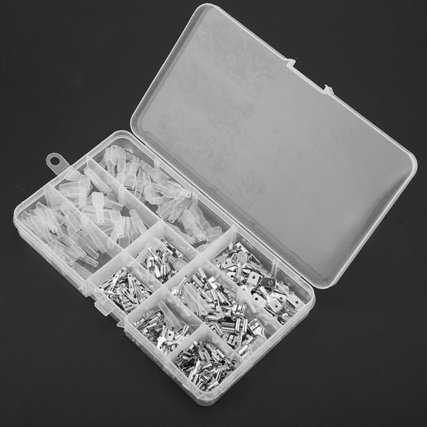 Kit de pala macho hembra, 270 piezas Conectores de pala macho y hembra macho hembra Conectores de engarzado de alambre de pala macho hembra Terminales Diseño elevado