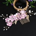thumbnail image 1 of Peineta de hojas doradas, accesorio para el cabello, accesorio para el cabello hecho a mano, peine con flores insertadas, accesorio para el cabello, accesorios para novias, 1 of 1