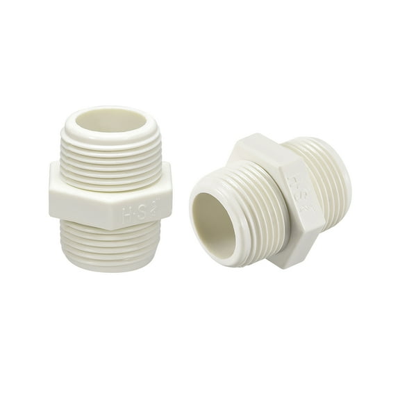 Pipe Fitting,Hex Nipple,G3/4 x G3/4 Male Thread Adapter Connector 20Pcs
