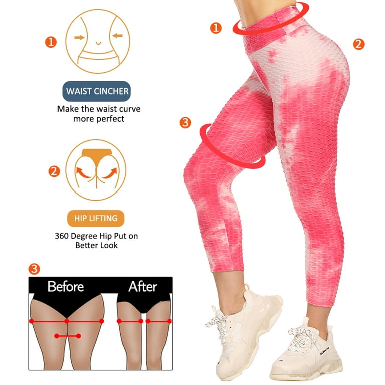 RIOJOY Womens High Waist Yoga Pants Booty Lift Workout Sexy