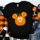 thumbnail image 1 of Funny Mickey Mouse Pumpkin Print Halloween T-shirt Black Hipster Trend Disney Women Clothes Streetwear Harajuku Fall CasualM Gao Jinjia LED, 1 of 2