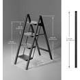 thumbnail image 6 of Step Ladder 4 Step Folding Sturdy 330 Lbs Small Step Stool for Adults Closet Step Stool Ladder with Anti-Slip Wide Pedals Portable Folding Ladder for Home Kitchen Office, 6 of 17