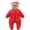 Red, variant on Diufon Baby Boys Girls Snowsuit Fall Winter Long Sleeve Thickened Warm Romper Infant Hoodie Jumpsuit with Zipper