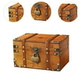 thumbnail image 6 of Gitohoni Treasure Chest Decorative Trunk Wooden Gift for Women Unique Prop Keepsakes Box Yellow With Lock, 6 of 9