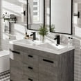 thumbnail image 7 of Eviva Lugano 48" Cement Gray Modern Double Sink Bathroom Vanity w/ White Integrated Top, 7 of 7