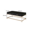 thumbnail image 5 of Metal Base Framed Coffee Table, Black and Gold, 5 of 5