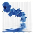 thumbnail image 3 of Ambesonne Blue Shower Curtain, Orchid Bridal, 69"Wx84"L, Violet Blue White, 3 of 5