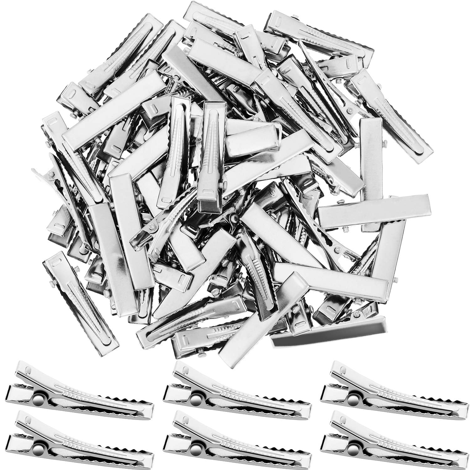 200 Pieces Alligator Hair Clips Metal Duck Bill Hair Clips Flat Top