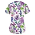 QWKLEAJ Women's Scrubs Tops Clearance Professional Ethnic Floral
