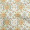thumbnail image 1 of oneOone Viscose Chiffon Orange Fabric Asian Tile Traditional Craft Projects Decor Fabric Printed By The Yard 42 Inch Wide, 1 of 4