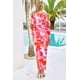 thumbnail image 2 of Vestido PRETTYGARDEN Ajustado Floral de Manga Larga Naranja Claro Talle S, 2 of 8