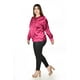 thumbnail image 2 of Blusa satinada Roman Fashion con lazo Talla Extra Vino 42, 2 of 6
