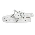thumbnail image 2 of ZACPNCV Elastic Waist Belts for Girls Adjustable Buckle Stretch Belts Heart Buckle Waist for Pants Jeans Dress White Free Size, 2 of 4