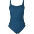 thumbnail image 4 of Firpearl Women's One Piece Swimsuits Vintage Tummy Control Bathing Suit Slimming Ruched Swimwear, 4 of 6