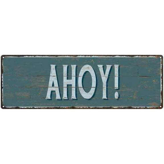 Lady Cave Beach Style Wood Look Sign Gift Green 8x24 Metal Decor 108240086075