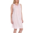 thumbnail image 3 of Ezi Women's Cotton-rich Sleeveless Nightgown,XL,Pink, 3 of 6
