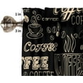 thumbnail image 6 of Abstract Coffee Valance Curtain,Modern Rustic Vintage Hand Painted Abstract Coffee Theme Window Treatment Valance Rod Pocket Curtain for Café Home Decor 54x18inch, 6 of 6