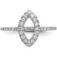 thumbnail image 4 of 14K White Gold 14Kw Marquise Halo Diamond Semi-Mount Engagement Ring (Size 7) Made In India rm2046e-050-waa, 4 of 5
