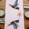 thumbnail image 5 of Table Runners 72 Inches Long Dress Scarves, Pink Flower Farmhouse Kitchen/Dining Table Runner, Coffee Tablerunners, Spring Floral Elegant Butterflies Birds Farmhouse 18x72 Inch, 5 of 9