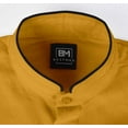 thumbnail image 2 of Bestman Solid Long Sleeve Shirt For Mens Front Double Button Placket Chinese Collar Shirt, 2 of 7