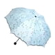 thumbnail image 2 of Paraguas para lluvia, resistente a la intemperie, impermeable, práctico, floral, para bolso Azul claro, 2 of 9