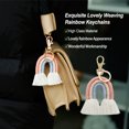 thumbnail image 3 of Baohd Weaving Rainbow Keychains Jewelry Adornment Fashion Accessory Key Ring Pendant Keyholder Ornament Colorful DIY Bag Charm Colorful, 3 of 6