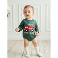thumbnail image 4 of Qmyliery Baby Boy Autumn Sweatshirt Jumpsuit Long Sleeve Round Neck Fire Engine Embroidery Romper, 4 of 9