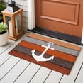 thumbnail image 4 of 2x3 Ft Entryway Area Rug, Nautical Anchor Kitchen Rug Runner Washable Floor Mat, Vintage Orange Brown Wooden Grain Non Slip Indoor Door Mat Throw Carpet for Bathroom Living Room Bedroom, 4 of 8