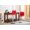 Red, variant on Set of 2 Velvet Counter Height Stools with Tufted Saddle Seats, White-Wash Finish, Gray - Space Saving Seating for Kitchen Island