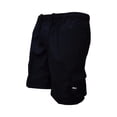 thumbnail image 4 of Zimjoy Men's Cargo Shorts Relaxed Durable Twill Work Shorts Elastic Drawstring Bermuda with Two Side Zip Pockets, Black L, 4 of 4