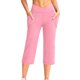 thumbnail image 1 of mfyjkho Pantalones Cortos De Gimnasio, Pantalones Cortos Con Bolsillos Y Cintura Elástica Lisa, Pantalones Casuales Elásticos Y Elegantes Para Primavera Y Verano Para Mujer. L, 1 of 8