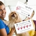 thumbnail image 5 of Boutique Marketing LLC Pet Grooming Appointment Reminder Cards  Physical Printed 2x3.5 inches Business Card Size Grooming Report Card & Grooming Loyalty  Red Bandana Design, 5 of 9