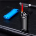 thumbnail image 4 of Encendedor de Metal Turbo Jet a prueba de viento para hombres, encendedor de cigarrillos recargable de Gas butano, llama roja, regalo, nuevo, 4 of 4