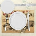 thumbnail image 3 of Ambesonne Vintage Place Mats Set of 4, Old Style Car Repair, Standard Size, Sepia Red, 3 of 6