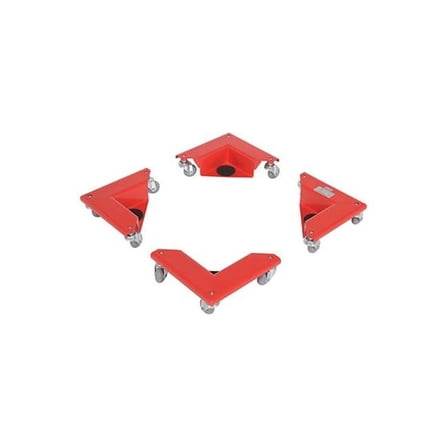 Vestil Manufacturing CMD-S-300-4PK 300 lbs Steel Corner Mover Dolly - Pack of 4