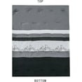 thumbnail image 5 of Chezmoi Collection 7-Piece Luxury Floral Leaves Embroidery Comforter Set, King, Black/Gray/White, 5 of 9