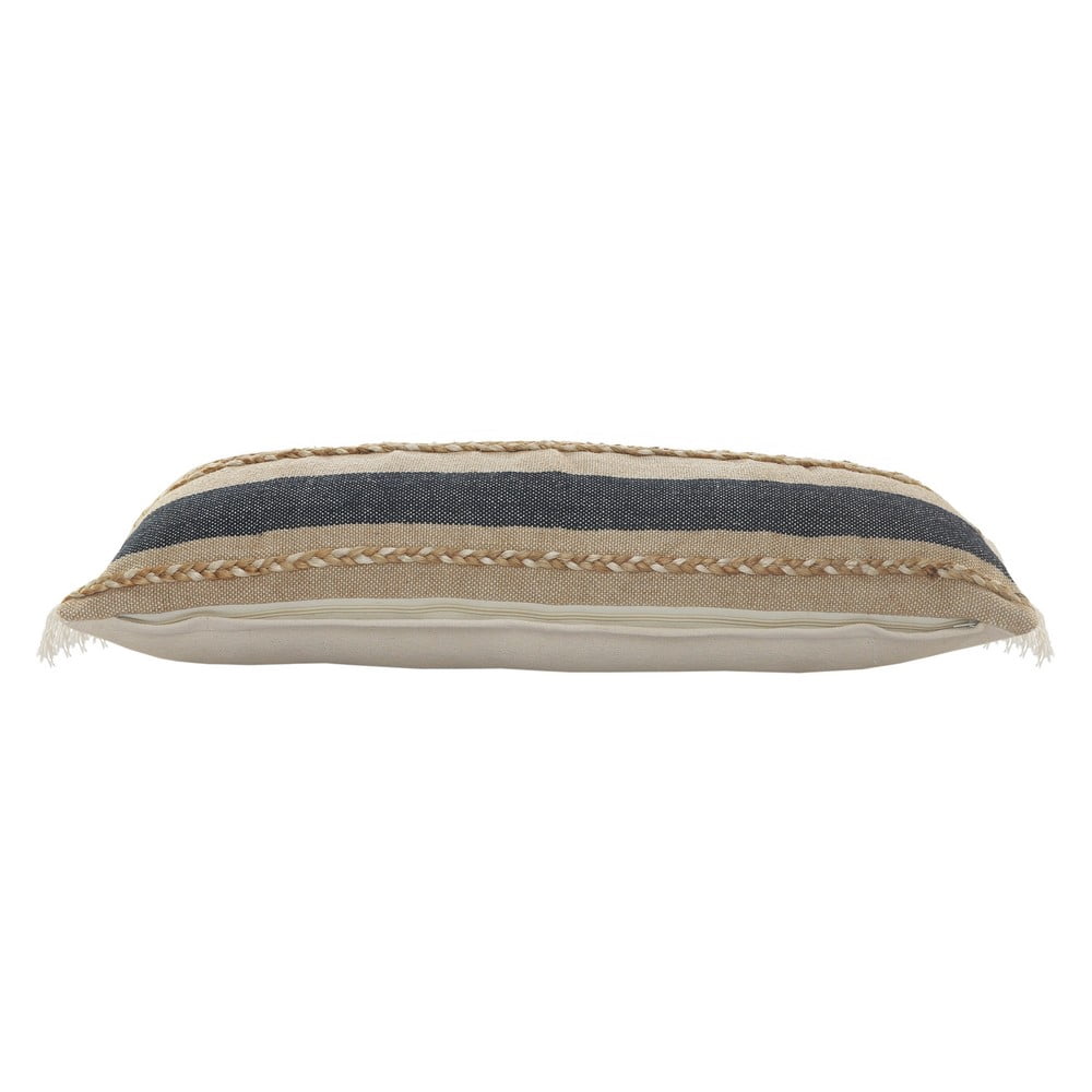 Ox Bay Daniel 14" x 36" Denim/Tan Striped Adult Decorative Lumbar Throw Pillow Cover