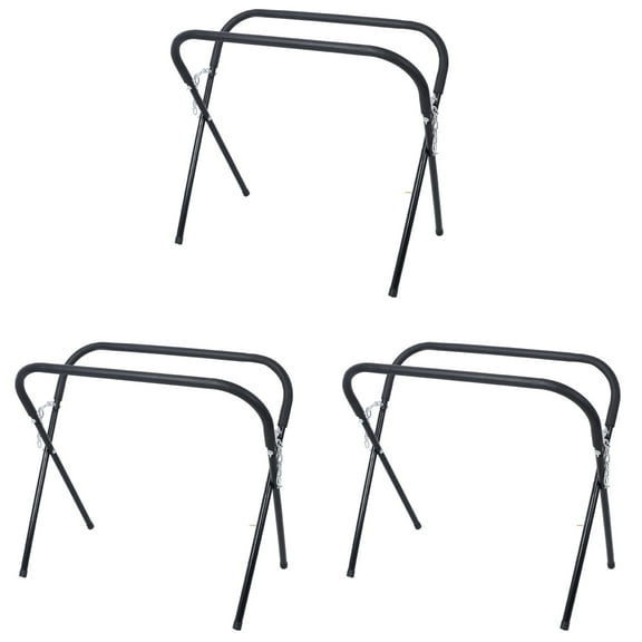 3-Pack 750LBS Heavy-Duty Folding Work Stand – Adjustable, Padded Workbench for Bumpers, Doors, Hoods & Auto Body Panels – Portable Garage Repair Stand for Shops & DIY