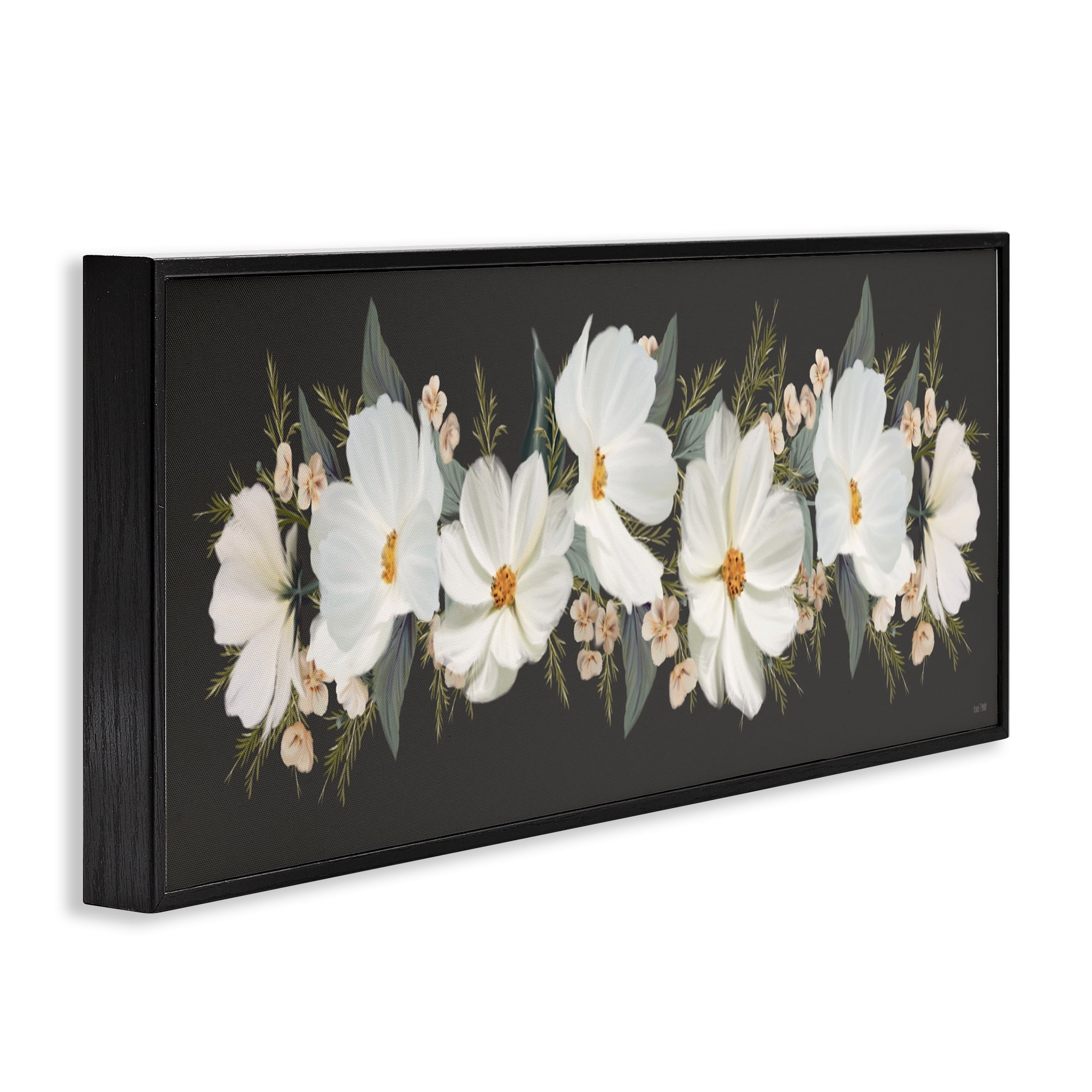 Stupell Industries Line Of Lace Cosmos Black Framed Giclee Art, design by House Fenway